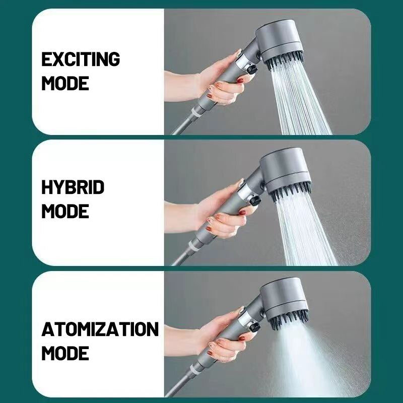 Zhang Ji New Style 3 Modles Adjustment High Pressure Water Saving One-Key Stop Water Massage Shower Bathroom Accessories