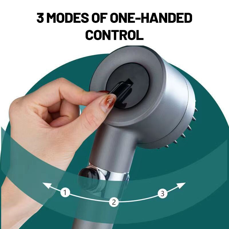 Zhang Ji New Style 3 Modles Adjustment High Pressure Water Saving One-Key Stop Water Massage Shower Bathroom Accessories